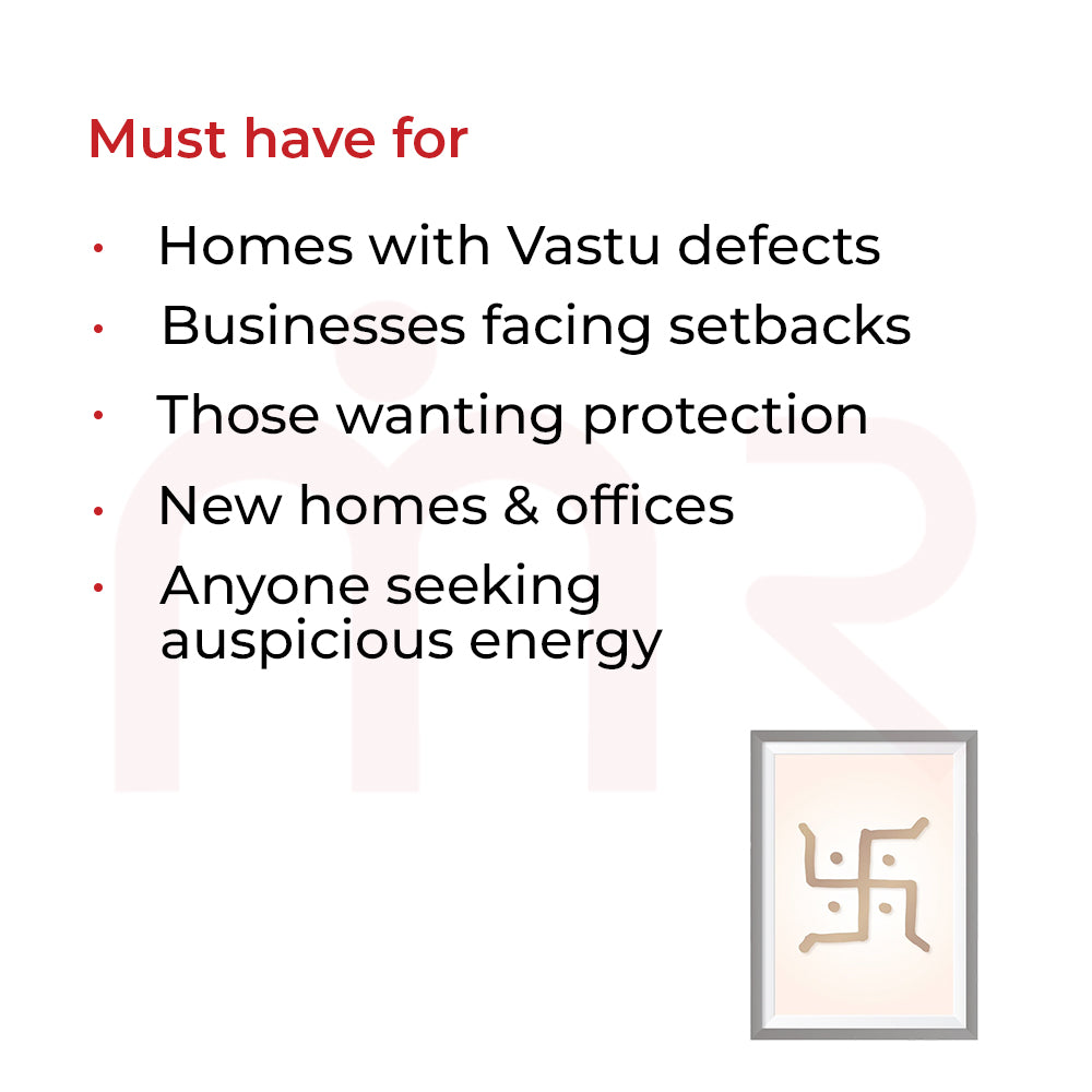 Swastik Vastu painting for education & studies, acrylic frame, 39x55cm, brings harmony and protection