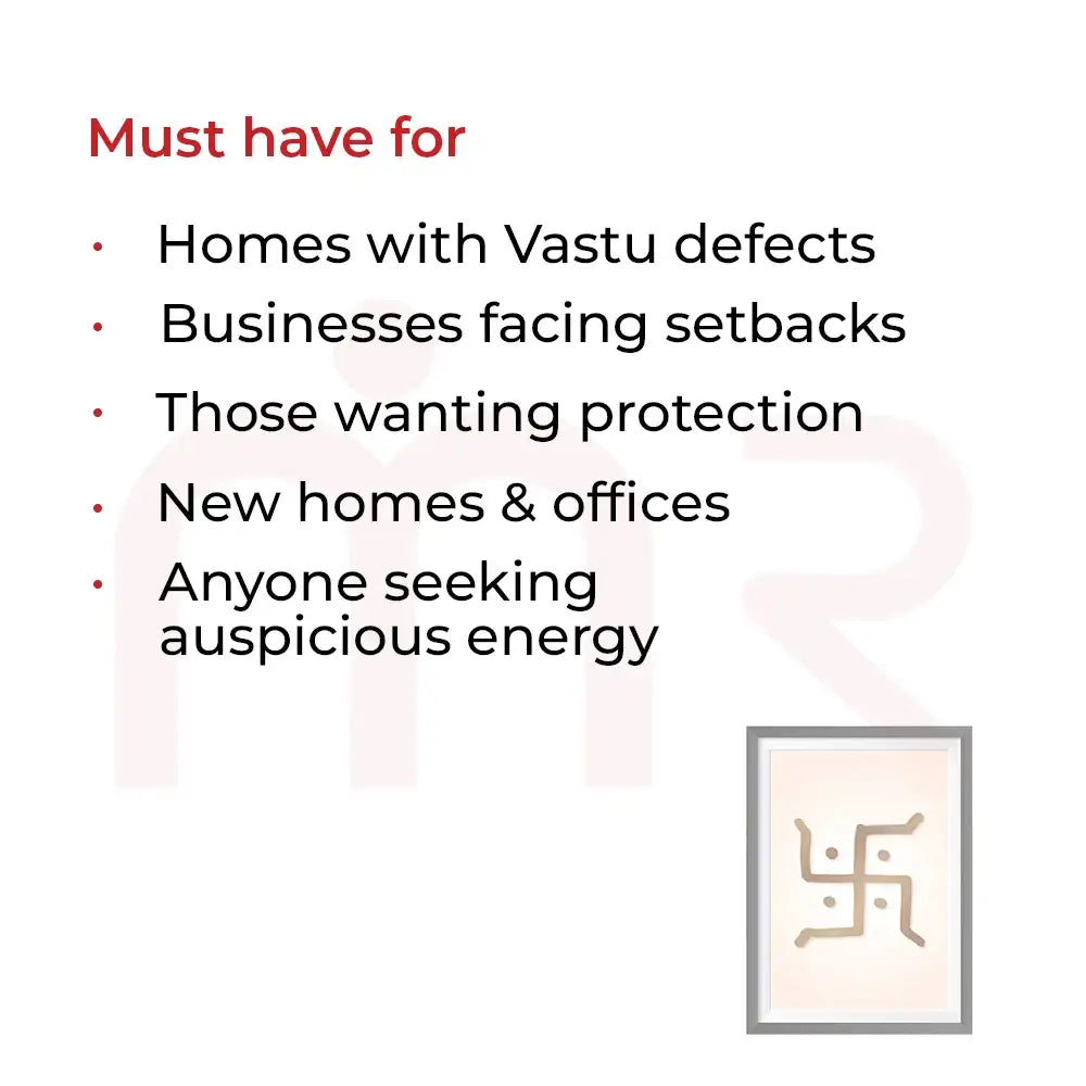 Swastik Vastu painting for education & studies, acrylic frame, 39x55cm, brings harmony and protection