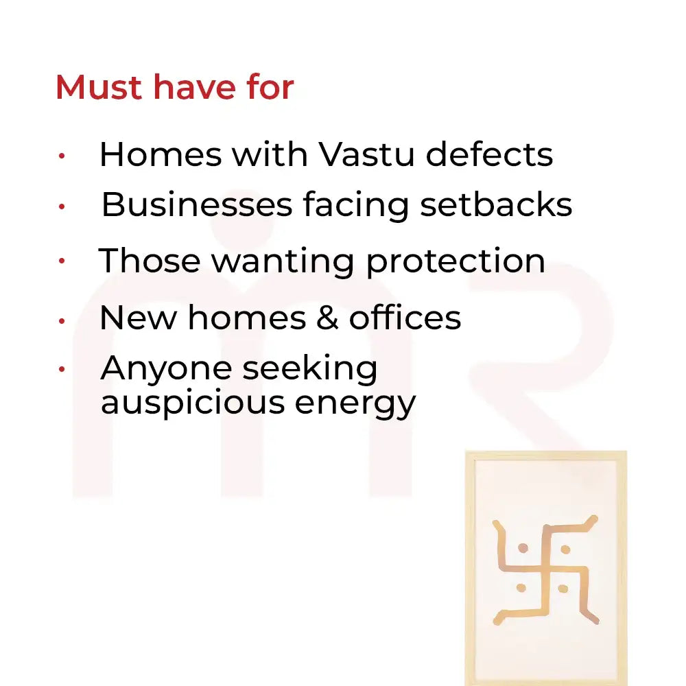 Swastik Vastu painting for education & studies, harmony, auspicious protection, canvas wall art 33x48cm