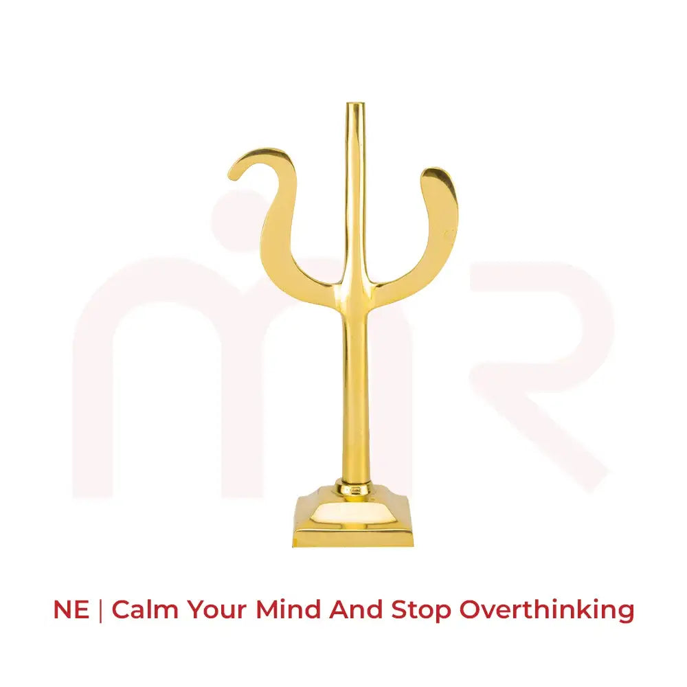 Golden Vastu remedy metal sculpture for North East direction to calm mind and stop overthinking.