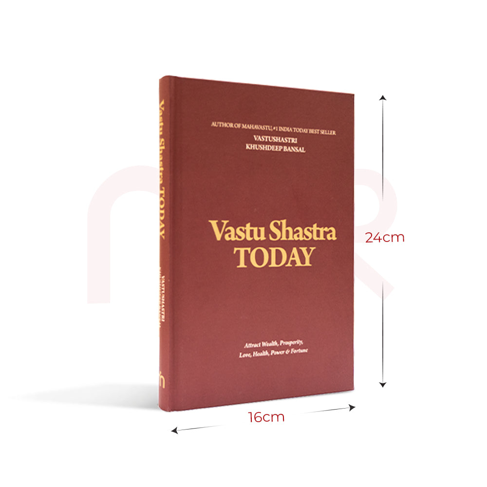 Vastu Shastra Today book by Khushdeep Bansal, maroon cover, 24x16cm, MahaVastu remedies guide