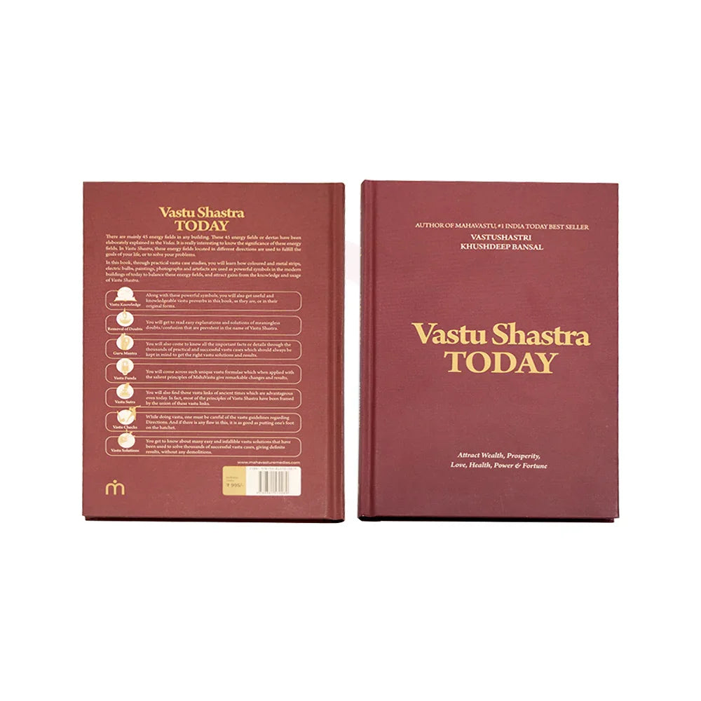 Vastu Shastra Today book cover and back, guide to Maha Vastu remedies for prosperity and balance