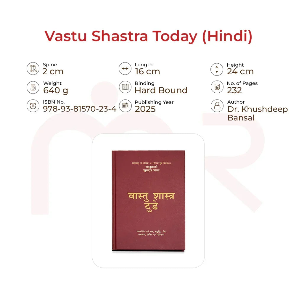 Vastu Shastra Today Hindi hardbound book by Dr. Khushdeep Bansal, 2025, cover and details