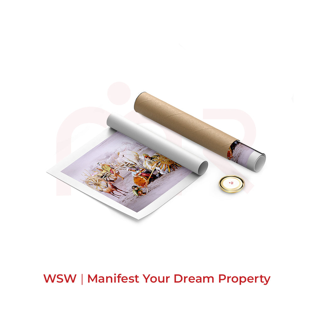 Vastu painting for West-South-West direction to manifest property, shown unrolled with tube packaging
