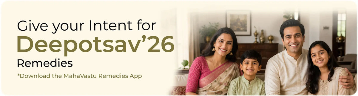Happy Indian family with text promoting Deepotsav'26 Remedies.