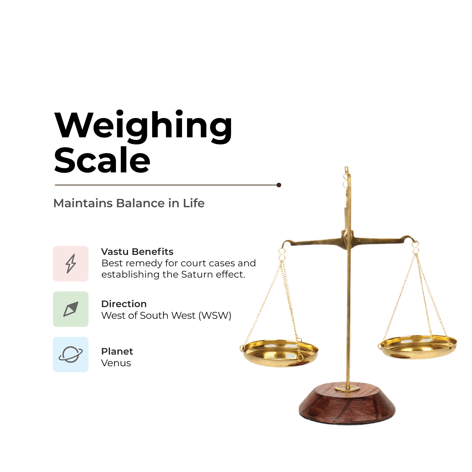 Weighing Scale - Maintains Balance in Life - MahaVastu Remedies