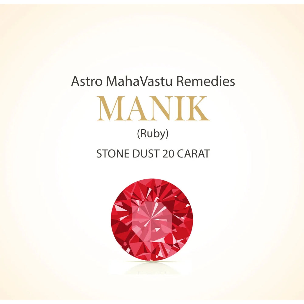 Manik Gemstone Stone Dust as mahavastu remedy