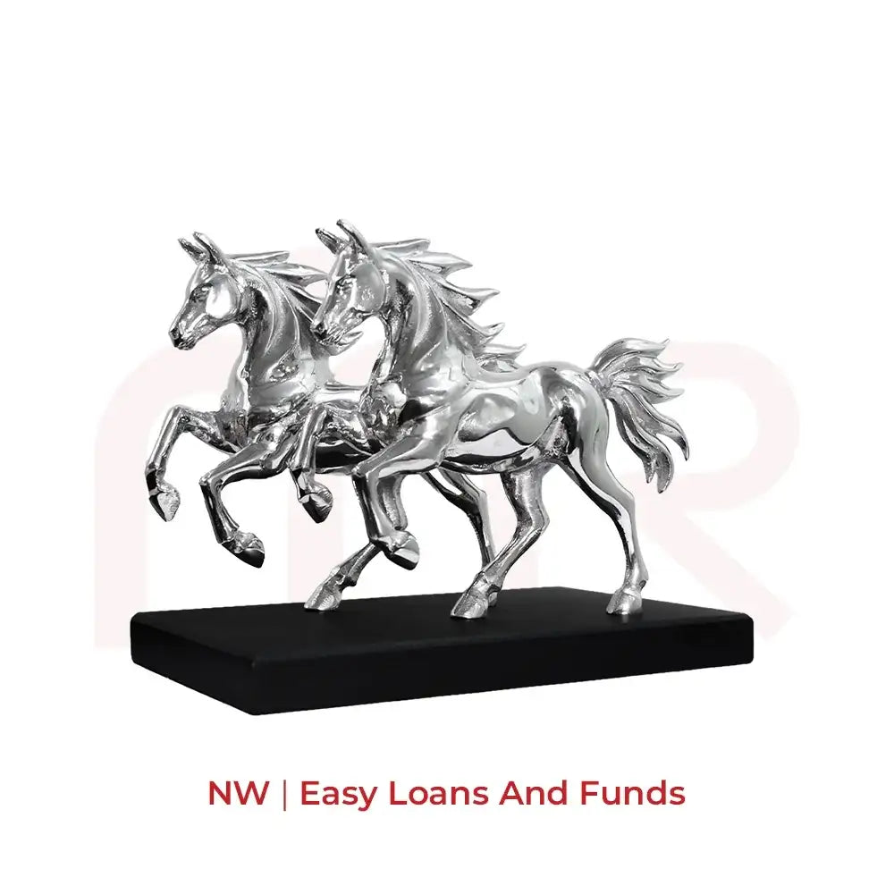 Silver running horses Vastu remedy for NW direction to attract easy loans and funds.