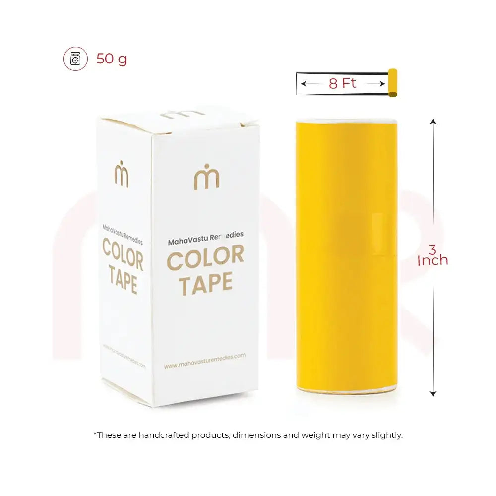 Yellow Vastu color tape, 8 ft long, for positive energy & space balancing – MahaVastu Remedies