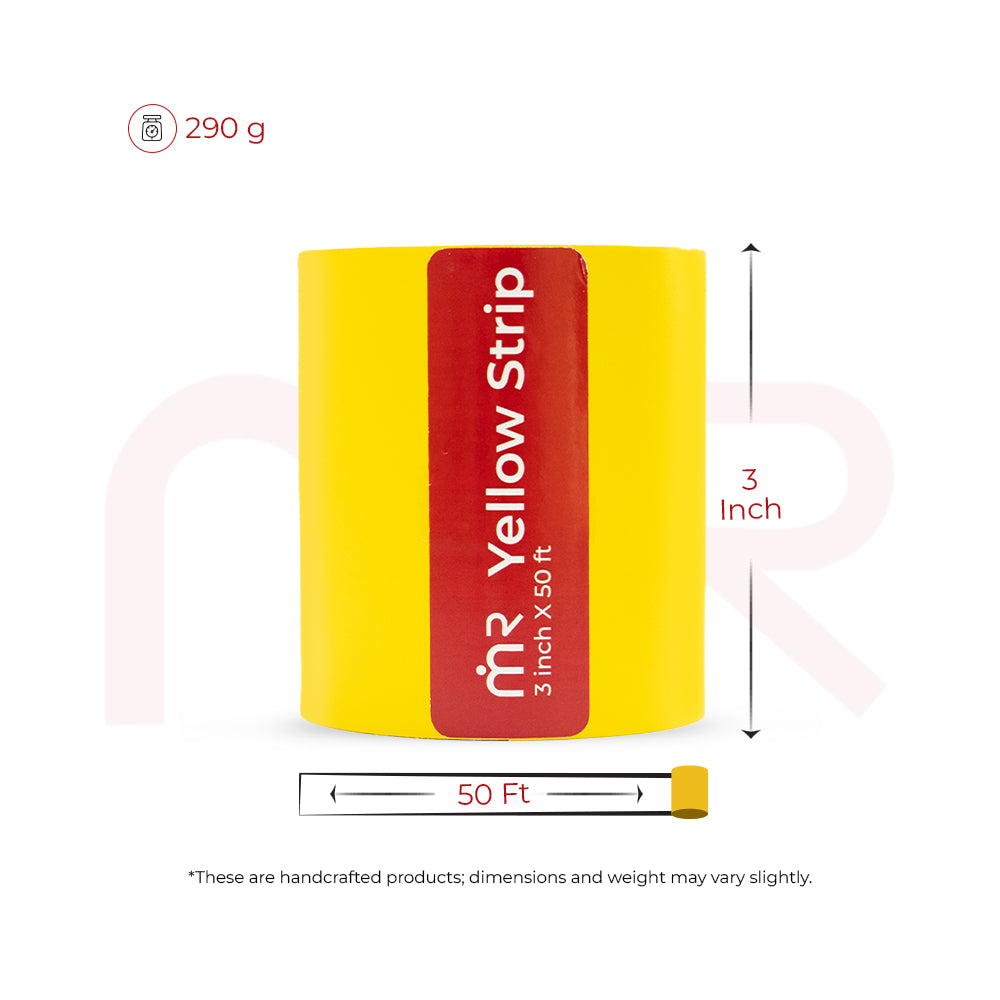 MahaVastu yellow tape roll, 3 inch by 50 ft, Vastu remedy strip, 290g weight