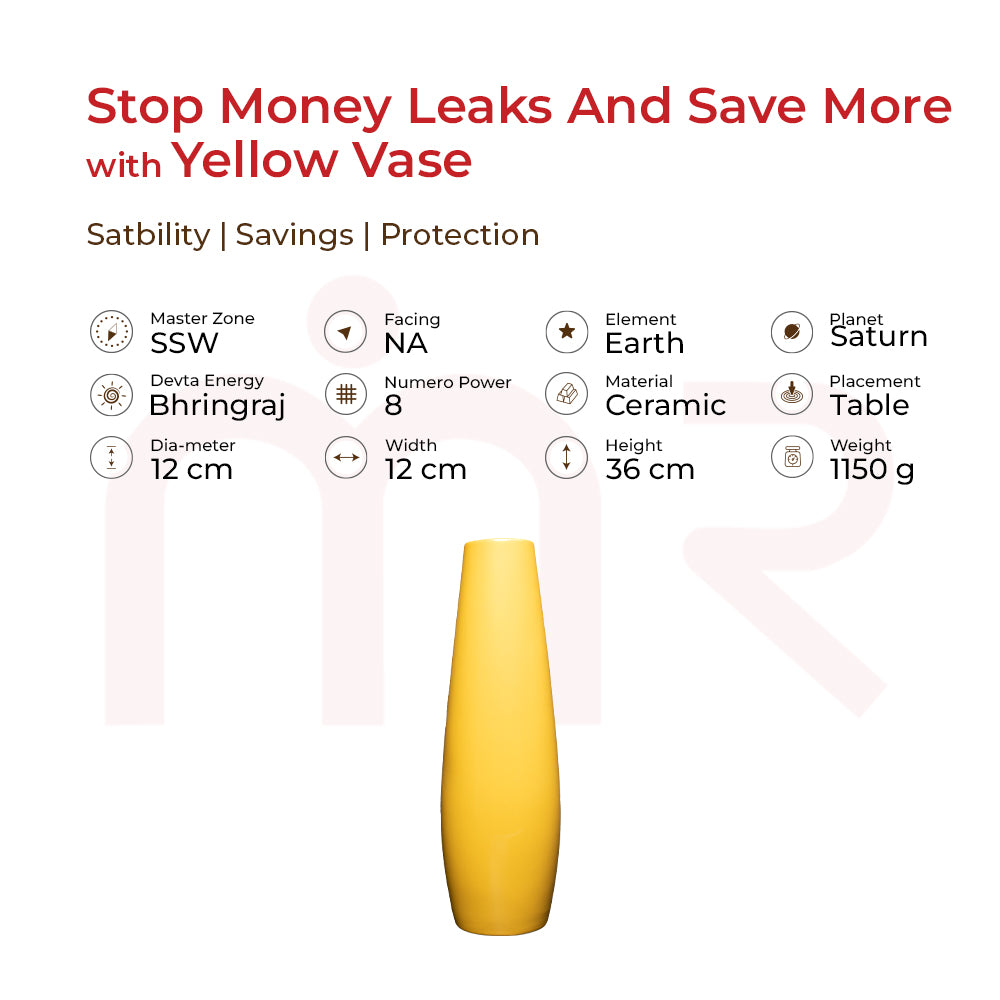 Yellow Vase - Stops Wastage of Money