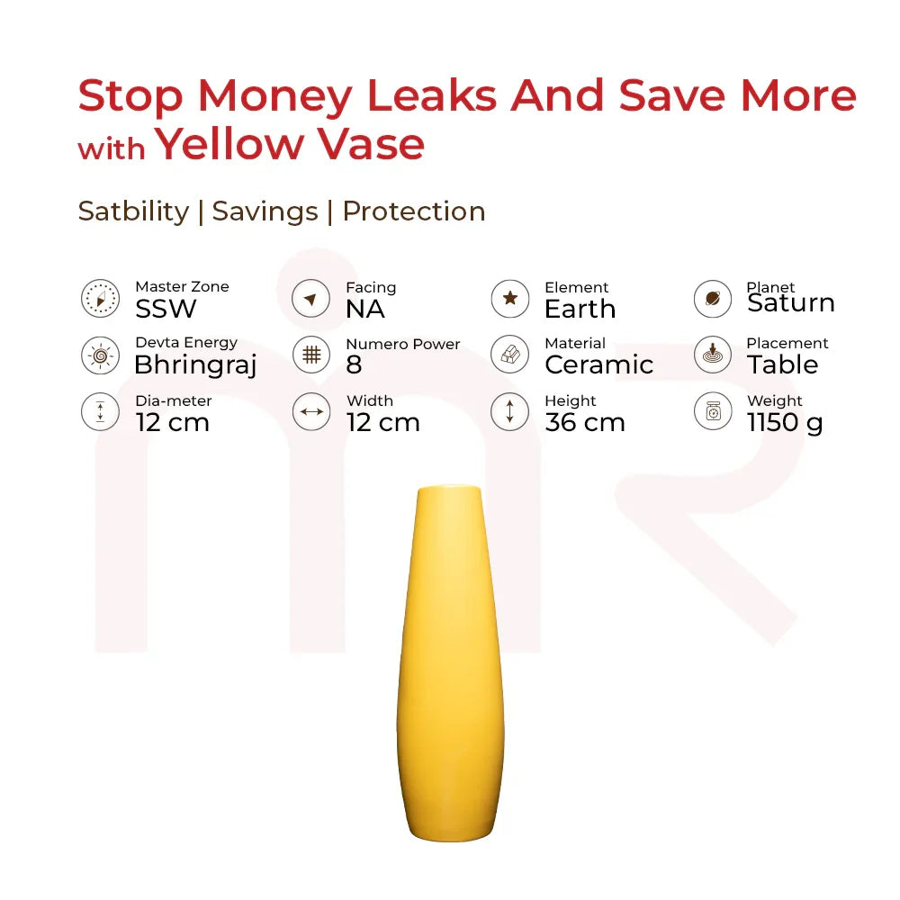 Yellow Vase - Stop Money Leaks And Save More