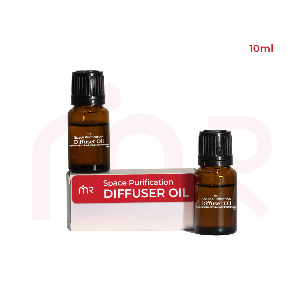 MahaVastu Remedies Space Purification Diffuser Oil set with two 10ml bottles and packaging.