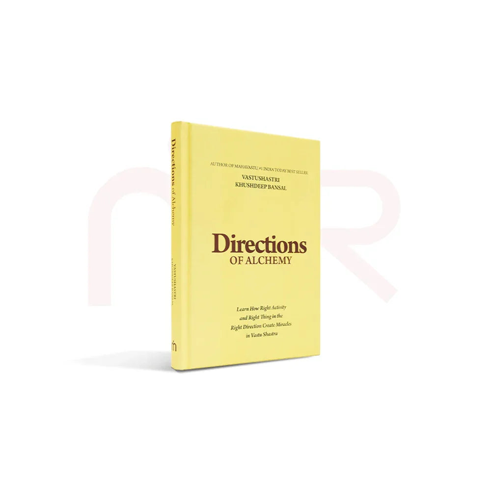 Directions of Alchemy book by Vastu expert, yellow cover, MahaVastu remedies guide