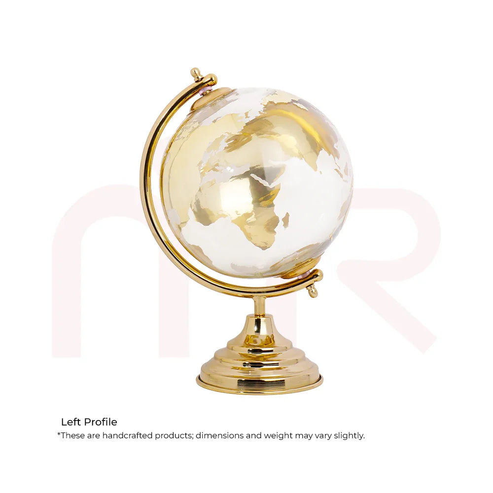Golden globe MahaVastu remedy, handcrafted décor for Vastu Shastra balance and positivity