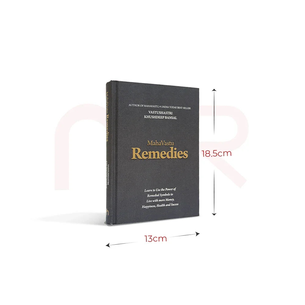 MahaVastu Remedies book by Khushdeep Bansal with dimensions 18.5cm x 13cm shown