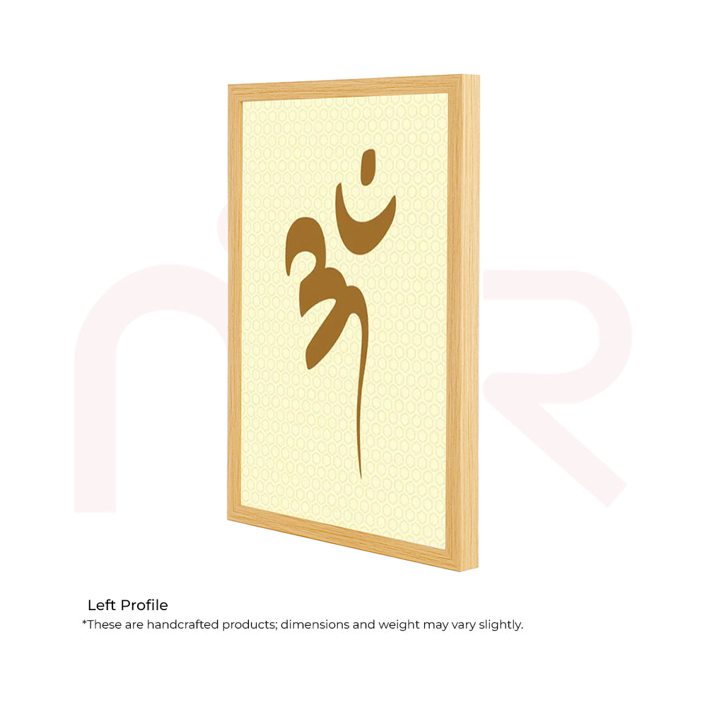 MahaVastu remedy Om symbol wall art with golden frame, Vastu Shastra painting for positivity