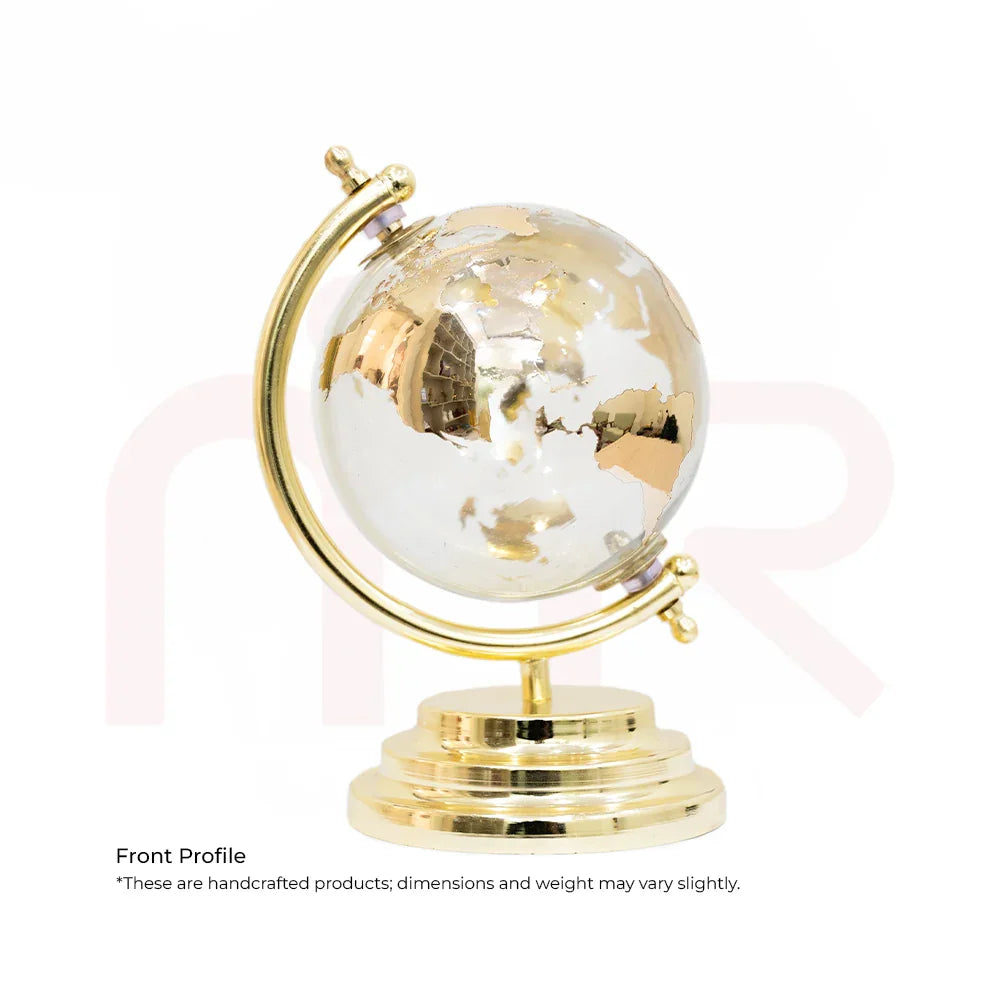 Golden decorative globe for MahaVastu remedies, ideal for Vastu balance and home prosperity
