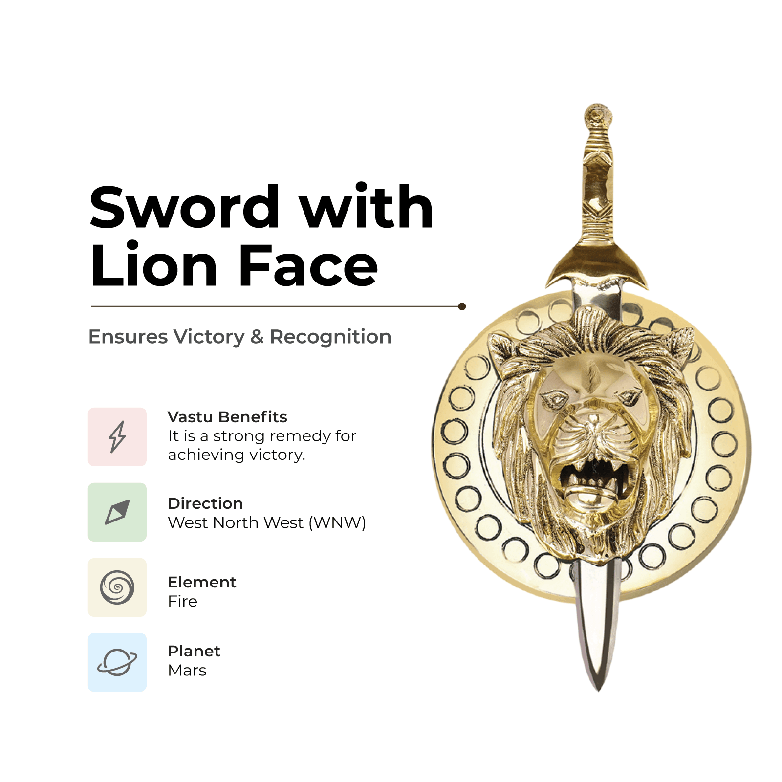 Sword with Lion Face - Ensures Victory