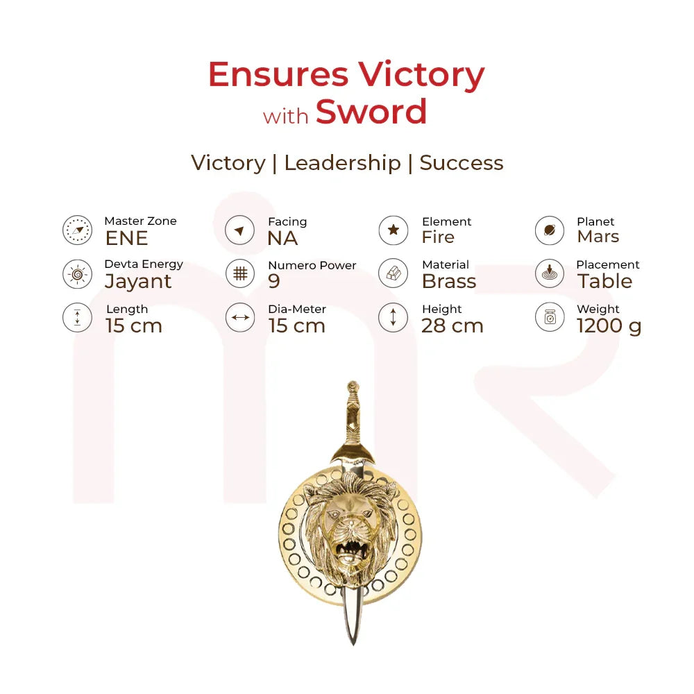 Shop Brass Sword Vastu Showpiece Online at MahaVastu Remedies in India