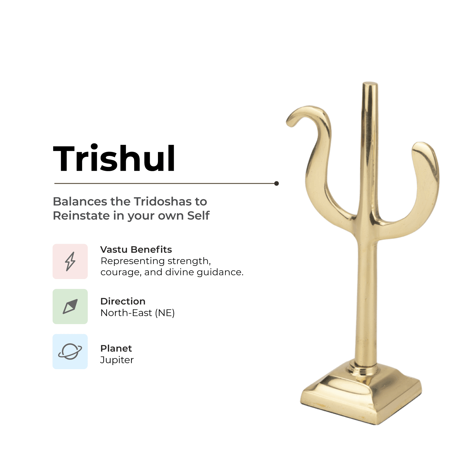 Trishul/Trident - Removes Overthinking - MahaVastu Remedies