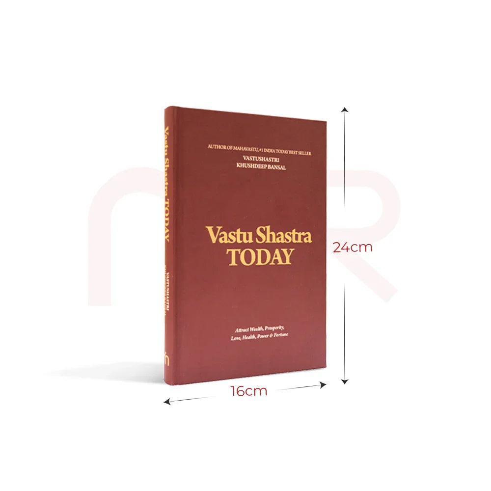 Vastu Shastra Today book by Khushdeep Bansal, maroon cover, 24x16cm, MahaVastu remedies guide